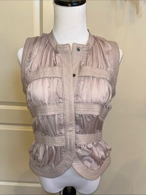 Emporio Armani lambskin trimmed  top vest